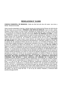 resolucion n° 18-2009