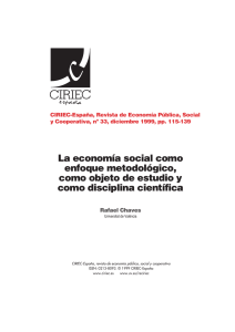 La economía social como enfoque - Revista CIRIEC