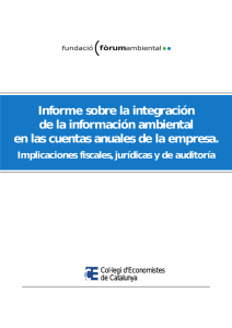 Informe sobre la integración de la información ambiental en las