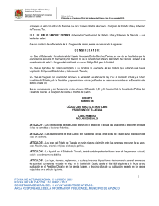 codigo civil para el estado libre y soberano de tlaxcala