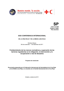 XXXI CONFERENCIA INTERNACIONAL Fortalecimiento de los