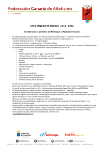 RANKING CANARIAS 2016 A.L. CADETE
