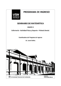 Nº 3 -Ingreso_Matemática _G3 - Universidad Nacional de Avellaneda
