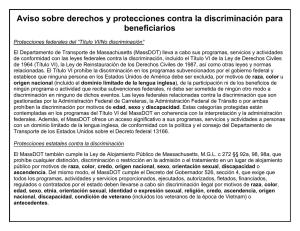 Title VI and Nondiscrimination Notice of Rights of