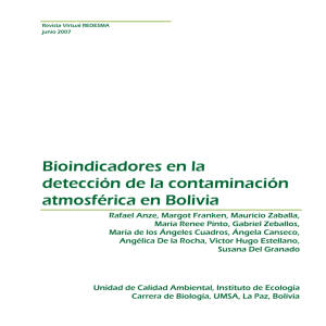 Bioindicadores en la detección de la contaminación atmosférica en