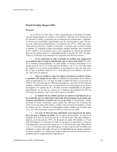 World Fertility Report 2003