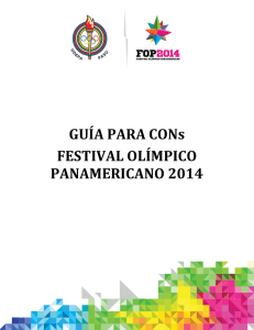 GUÍA PARA CONs FESTIVAL OLÍMPICO PANAMERICANO