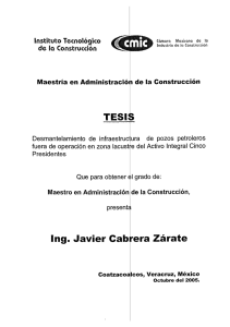 Ing. Javier Cabirera Zarate
