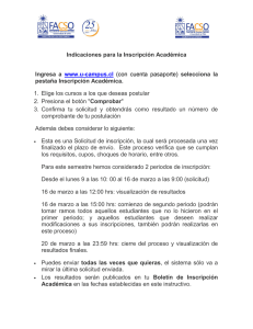Indicaciones para la Inscripción Académica Ingresa a www.u