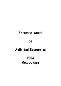 Metodología de la Encuesta Anual de Actividad Económica 2004