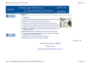 Página 1 de 1 Boletin: Area de Prensa y Comunicaciones 2006