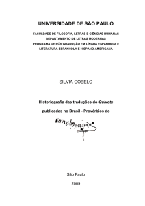 Historiografia das traduções do Quixote publicadas no Brasil
