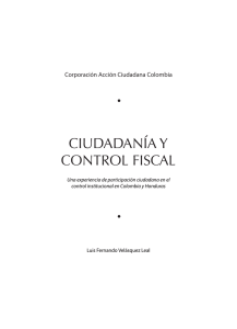 Ciudadanía y Control Fiscal: Una experiencia de participación