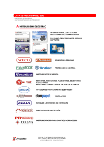 lista de precios marzo 2012 - Proeléctrico Representaciones S.A.