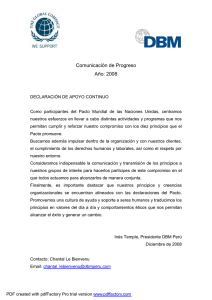 DBM Peru - COP - UN Global Compact