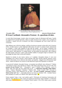 Il Gran Cardinale Alessandro Farnese Jr, questione di date.
