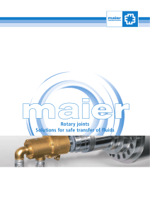 Rotary joints Solutions for safe transfer of fluids