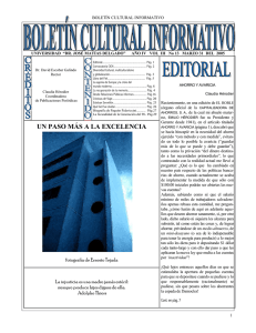 BOLETÍN CULTURAL INFORMATIVO AÑO IV VOL III No. 13