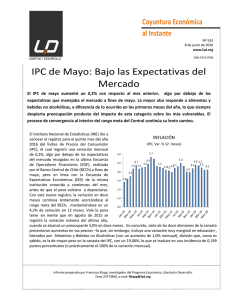 IPC de Mayo: Bajo las Expectativas del Mercado