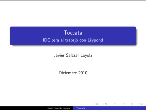 Toccata - IDE para el trabajo con Lilypond