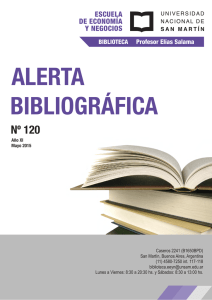 Alerta Bibliográfica mayo`15.cdr - Universidad Nacional de San Martín
