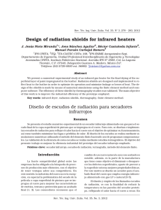 Design of radiation shields for infrared heaters Diseño de escudos