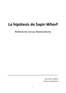 La hipótesis de Sapir