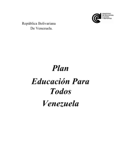 Plan Educación Para Todos Venezuela - Planipolis