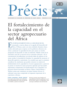 El fortalecimiento de la capacidad en el sector agropecuario del África