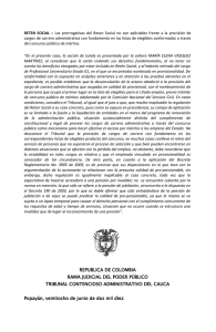 REPUBLICA DE COLOMBIA RAMA JUDICIAL DEL PODER