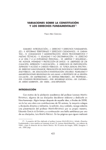 variaciones sobre la constitución y los derechos fundamentales(*)