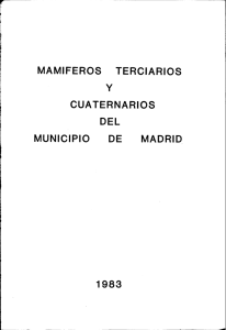 mamiferos terciarios y cuaternarios del municipio de madrid.