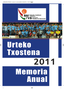 Urteko Txostena Memoria Anual - Federación Vizcaína de Baloncesto