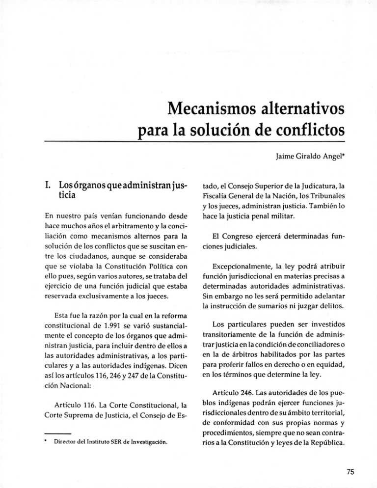 Mecanismos Alternativos Para La Soluci N De Conflictos