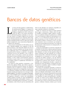 Bancos de datos genéticos - Asociación Civil CIENCIA HOY