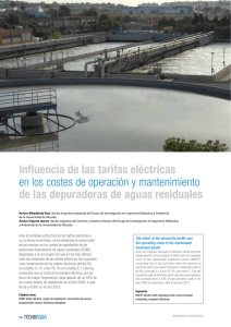 Influencia de las tarifas eléctricas en los costes de