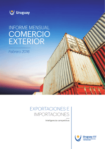 Informe de Comercio Exterior del Uruguay - Febrero