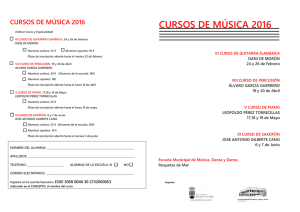 cursos de música 2016 - Escuela de Música, Danza y Teatro