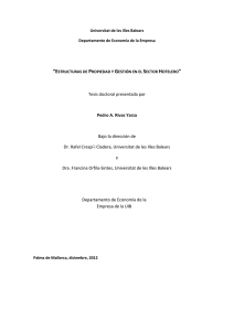 Tesis doctoral presentada por Pedro A. Rivas Yarza Bajo la