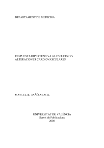 departament de medicina respuesta hipertensiva al esfuerzo