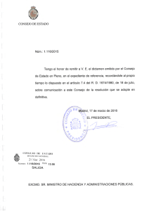 Page 1 CONSEJO DE ESTADO Núm. 1.116/2015 Tengo el honor