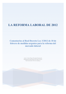 la reforma laboral de 2012