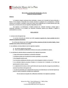 Reglamento de becas - Fundación Museo de La Plata