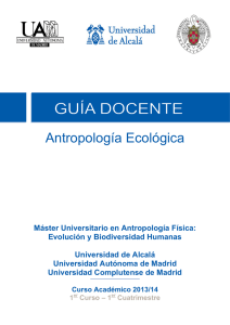 Antropología Ecológica - Universidad de Alcalá