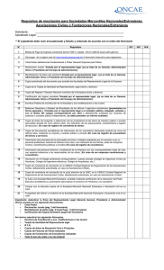 Requisitos de inscripción para Sociedades Mercantiles