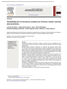 Variabilidad de la frecuencia cardiaca de 24horas y lesión vascular