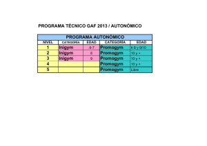 PROGRAMA TÉCNICO GAF 2013 / AUTONÓMICO 1 Inigym