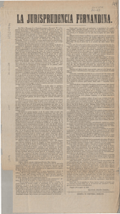 La jurisprudenica fernandina : 16 de Agosto de 1879