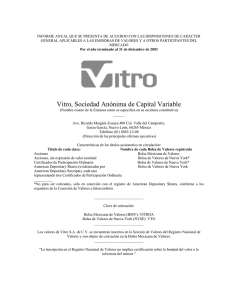 Vitro, Sociedad Anónima de Capital Variable
