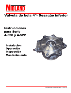 Válvula de bola 4"- Desagüe inferior